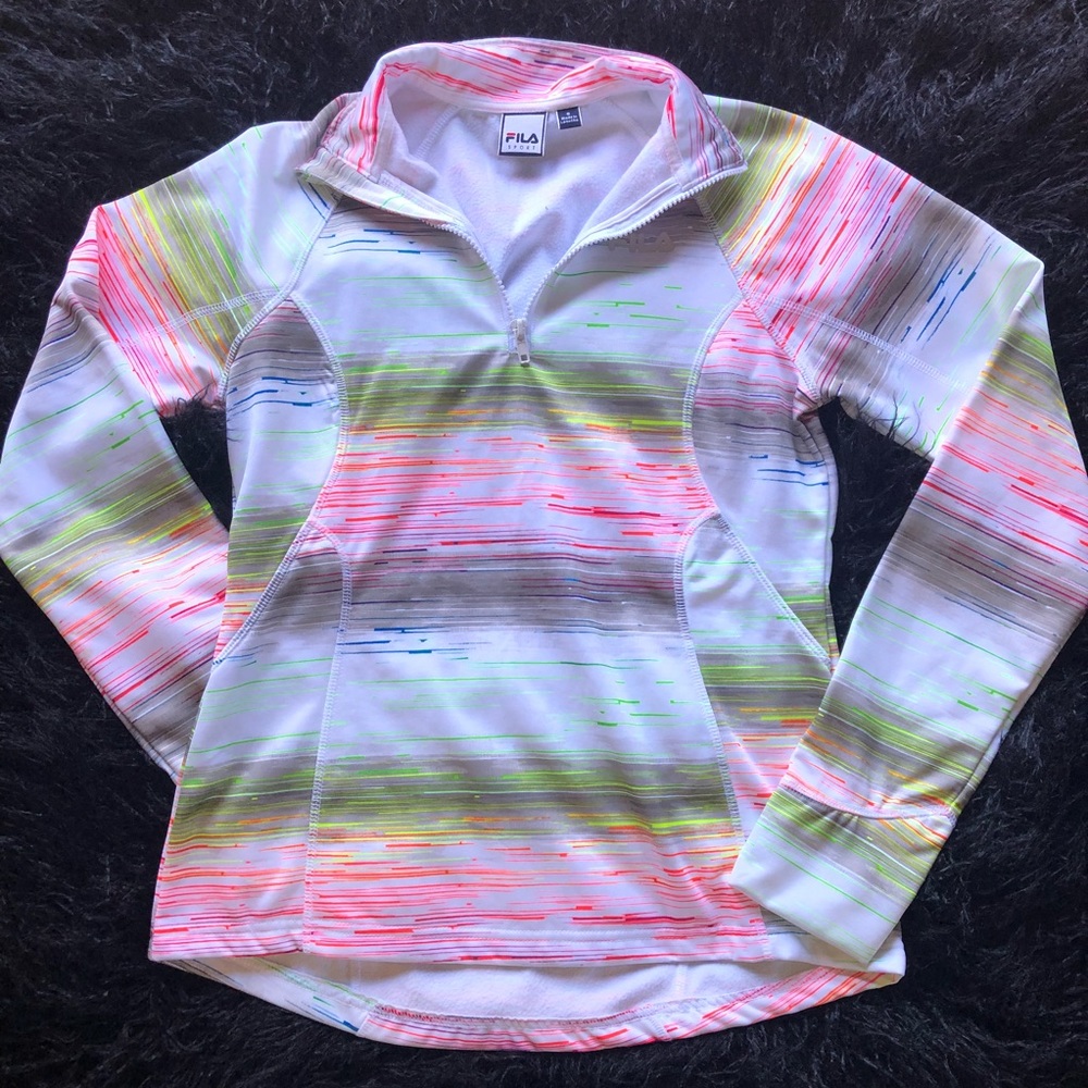 Fila Sport 3/4 Zipper Multi-Color Pullover Jacket